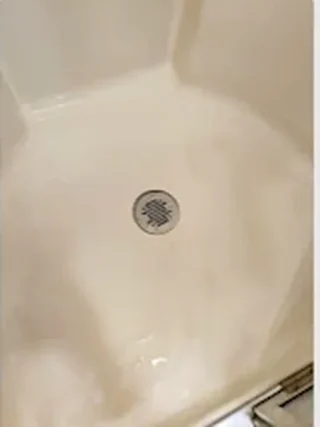 Clean shower base after cleaning