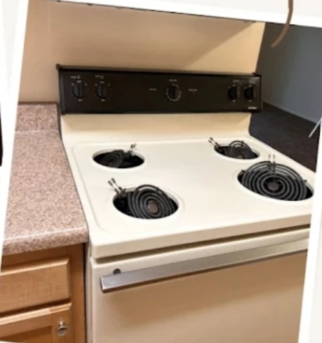 Spotless stove top after cleaning